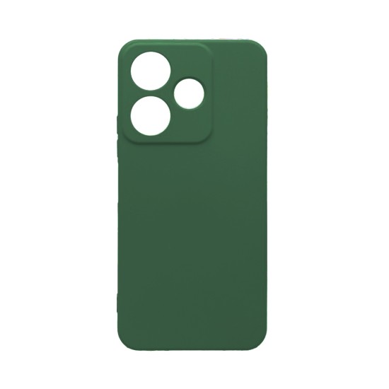 Silicone Case with Camera Shield for Xiaomi Redmi 13 4G Dark Green